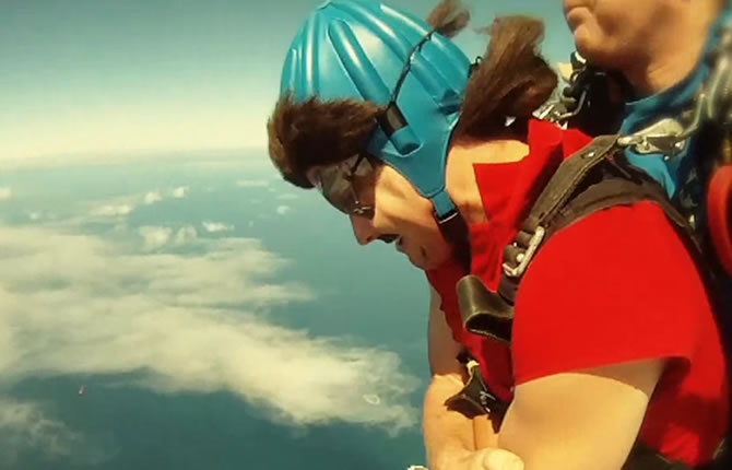 Ernest skydiving